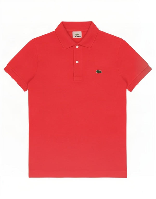 Camisa polo masculina Lacoste tamanho 2 XS algodão rosa