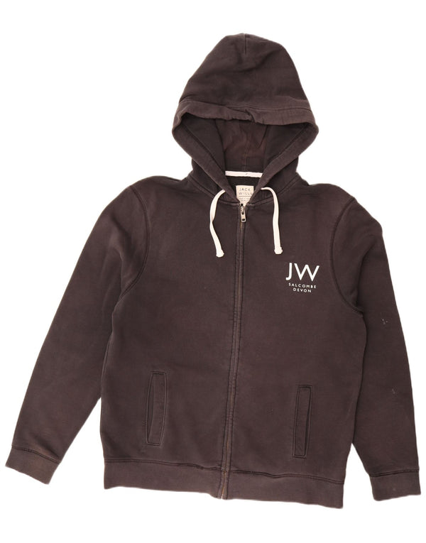 Jack Wills masculino Salcombe Devon Zip moletom com capuz XL algodão preto