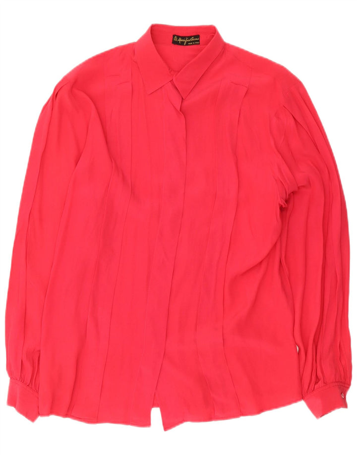 Blusa feminina Mario Pucci Cecconi IT 42 acetato rosa médio
