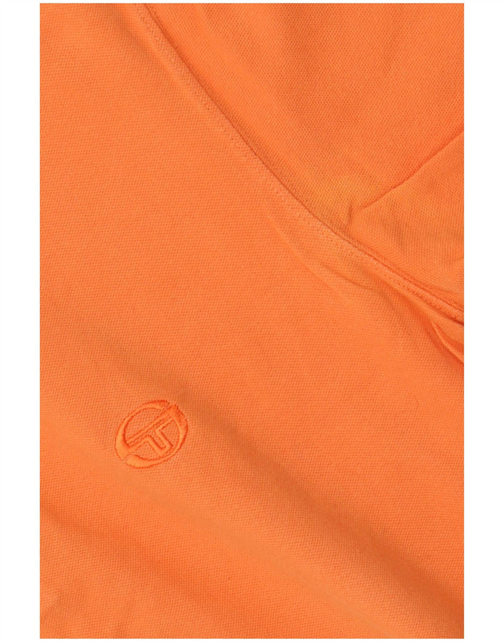 SERGIO TACCHINI Polo masculino IT 48 pequeno algodão laranja