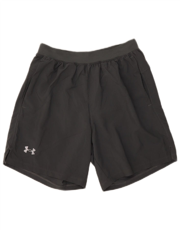 Shorts esportivos femininos Under Armour UK 12 poliéster cinza médio