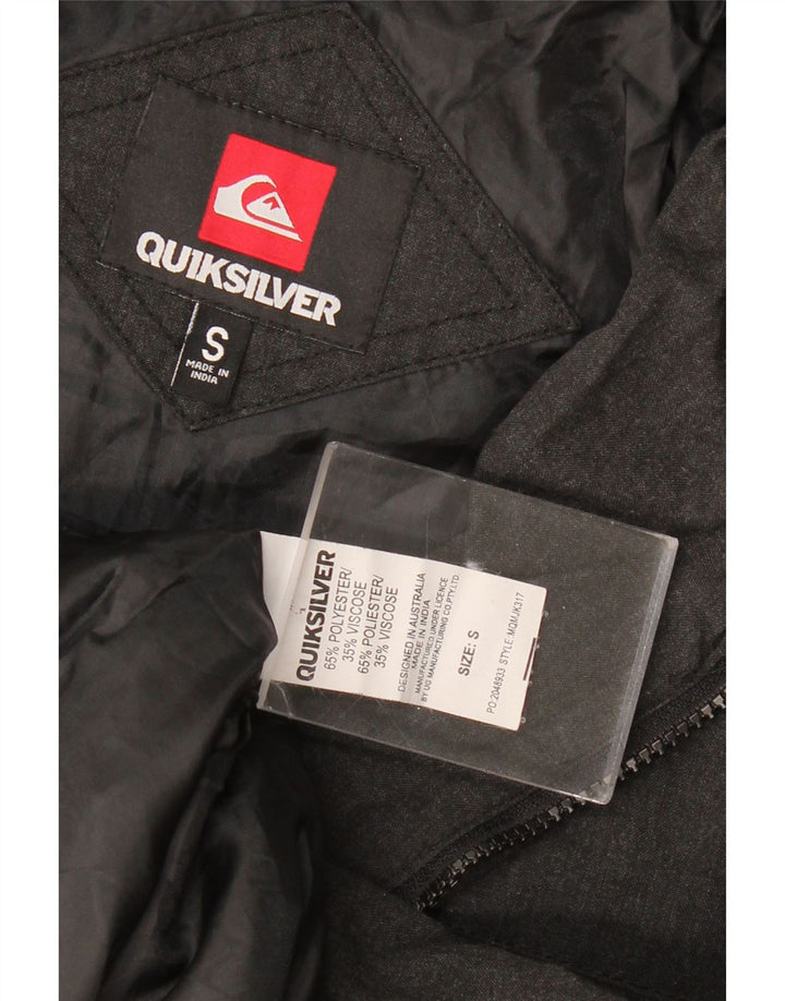 Jaqueta bomber militar masculina QUIKSILVER Reino Unido 36 poliéster cinza pequeno