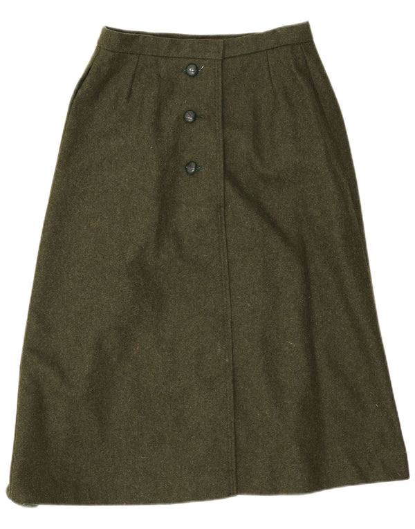 Saia feminina vintage linha A W26 pequena cáqui