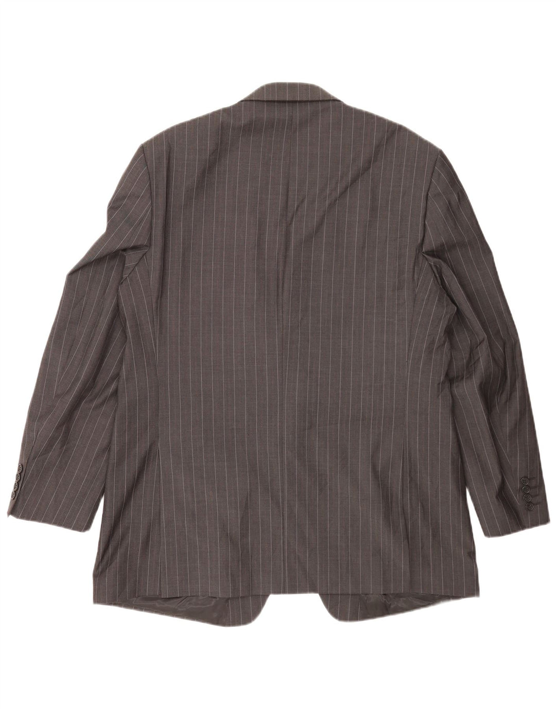 Jaqueta blazer masculina de 2 botões Marks & Spencer Reino Unido 46 XL cinza risca de giz lã