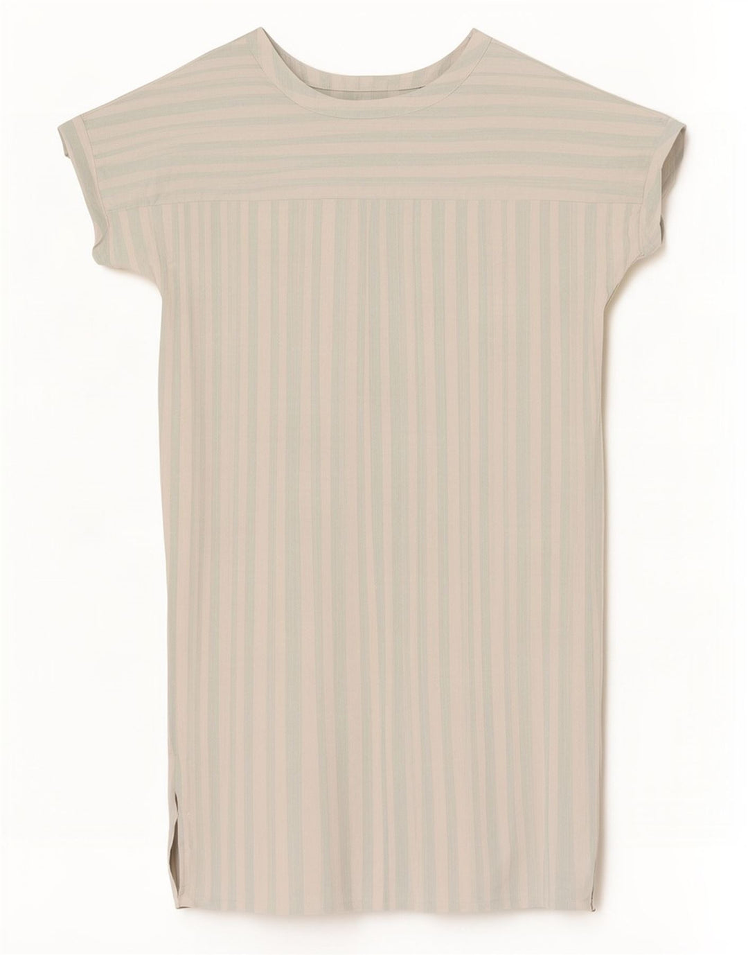 Vestido feminino Max Mara Shift EU 42 grande acetato listrado branco