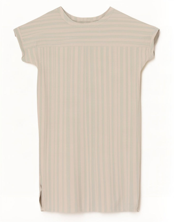 Vestido feminino Max Mara Shift EU 42 grande acetato listrado branco
