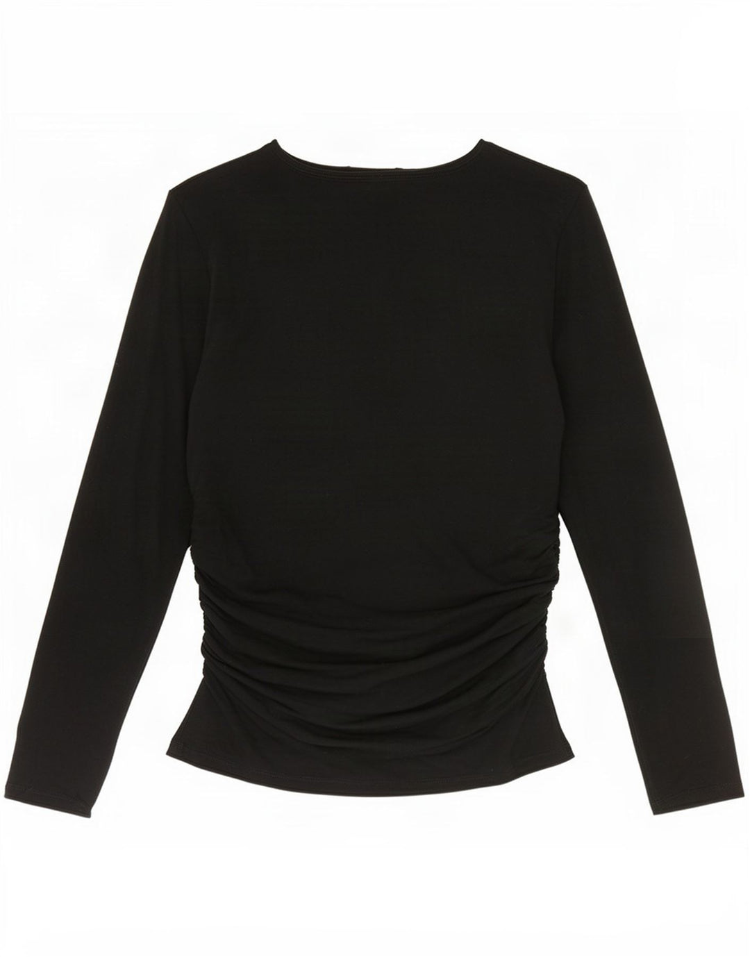 Top feminino Marks & Spencer manga comprida Reino Unido 14 grande acrílico preto