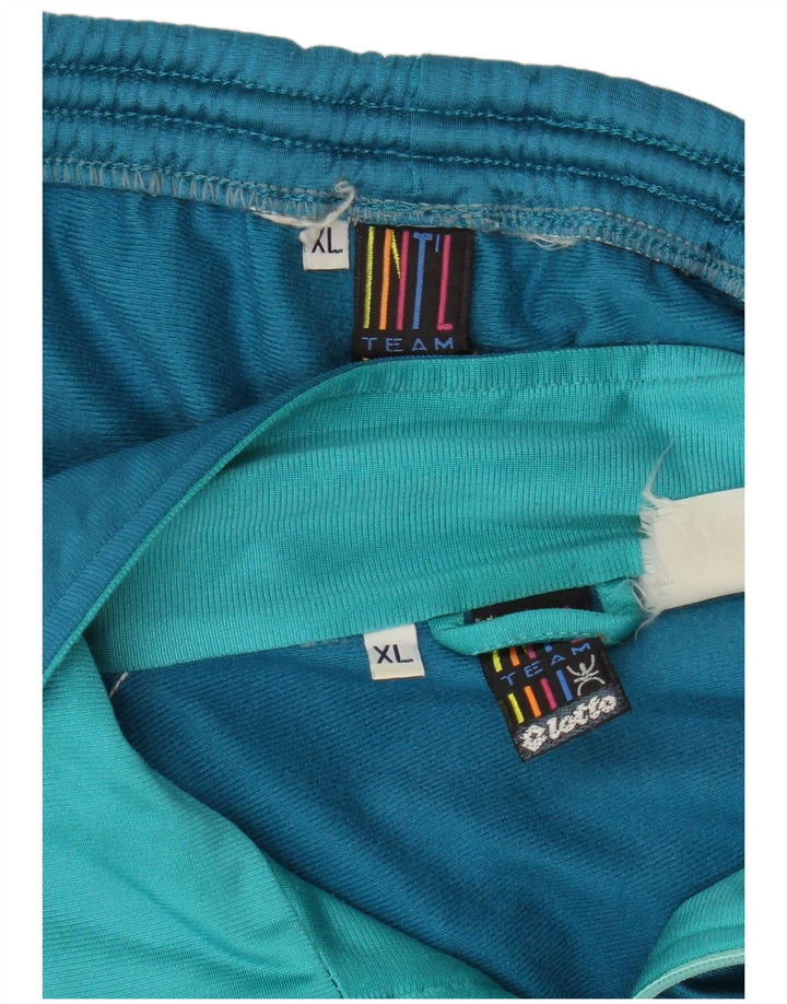 Lotto masculino gráfico completo agasalho XL azul colorblock
