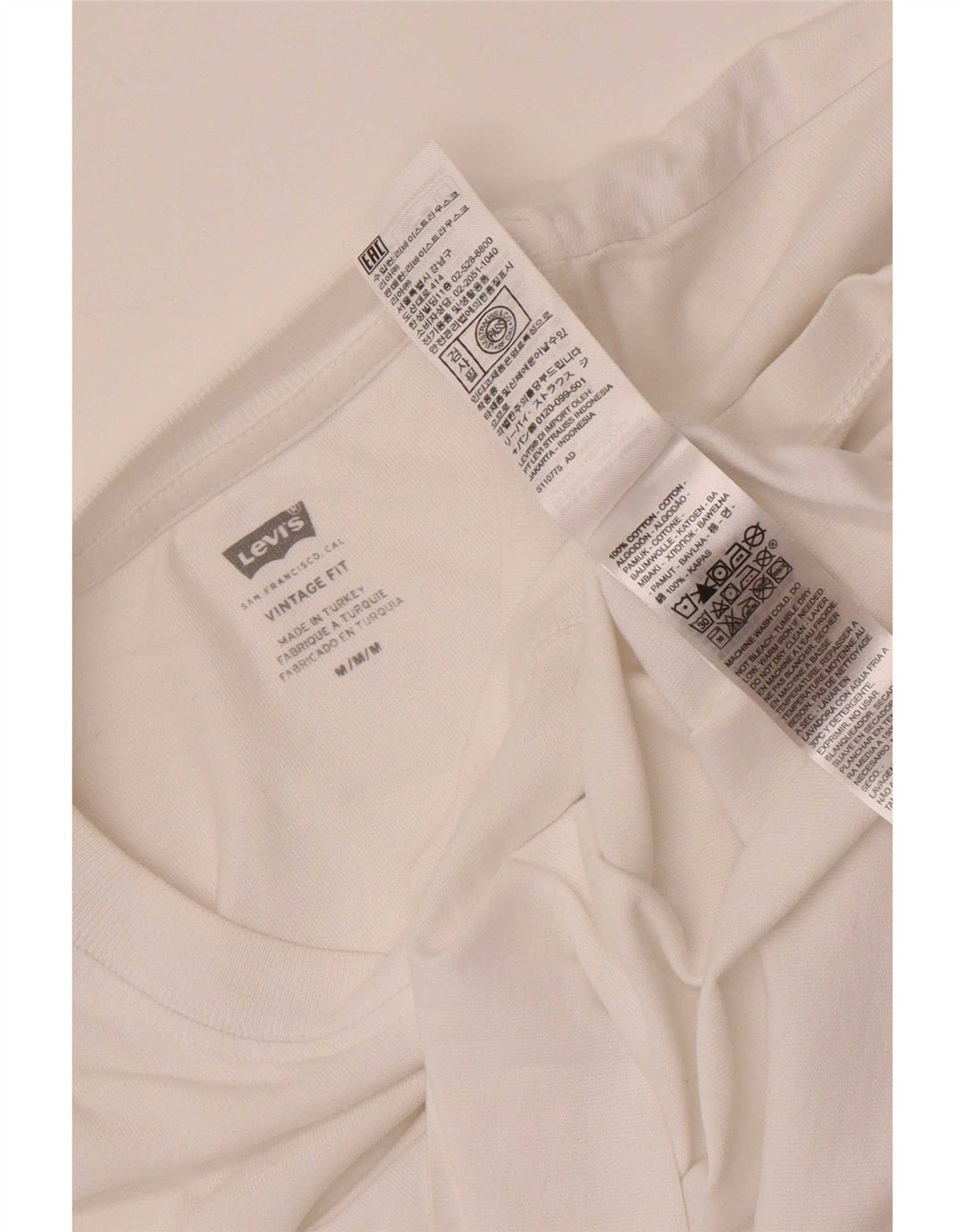 Camiseta masculina Levi's Vintage Fit Top médio algodão branco