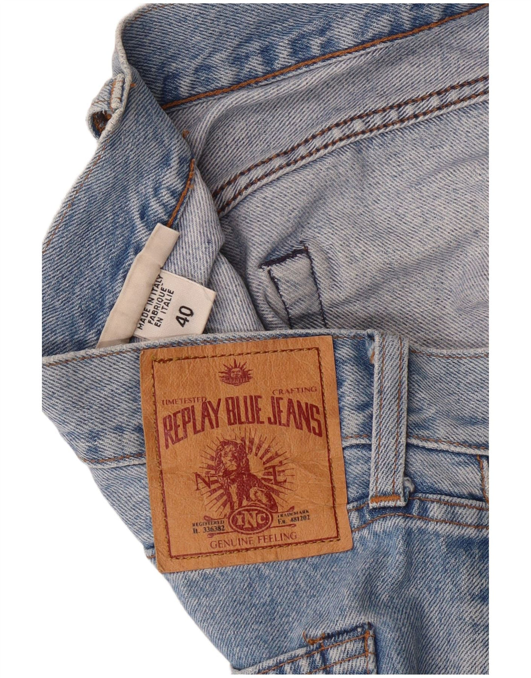 REPLAY Jeans retos masculinos W40 L34 algodão azul