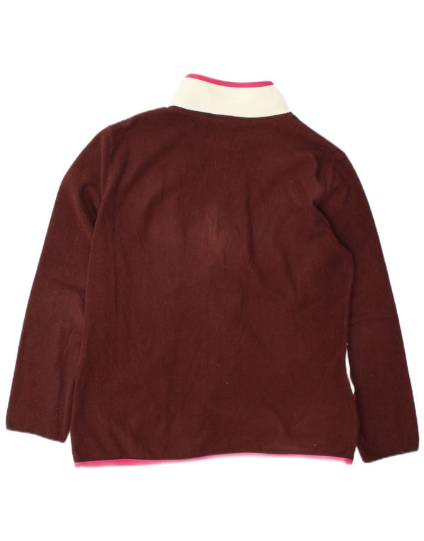 Jaqueta de lã feminina Fila UK 16 grande bloco colorido Borgonha