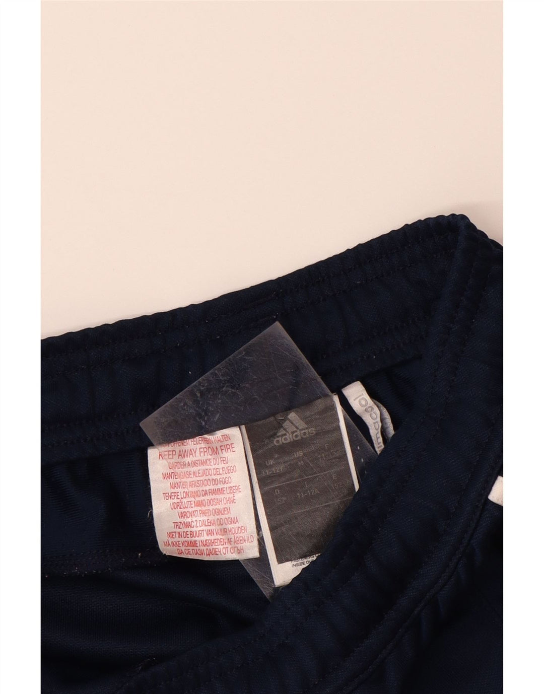 Calças de treino ADIDAS Menino Climacool 11-12 anos azul marinho poliéster