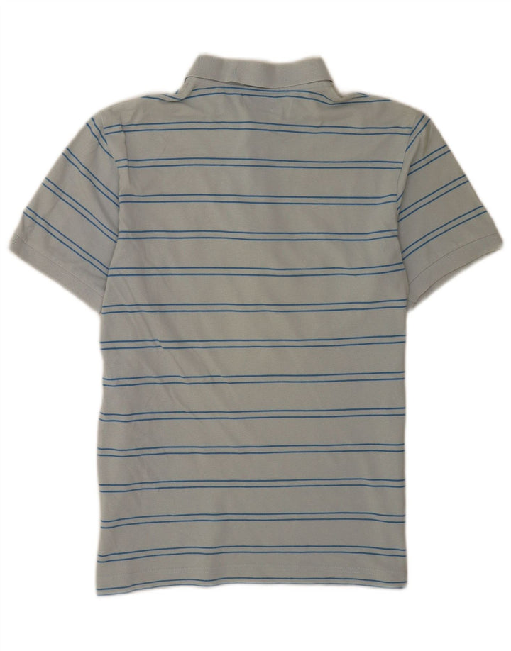 Camisa polo masculina Kappa pequena listrada azul de algodão