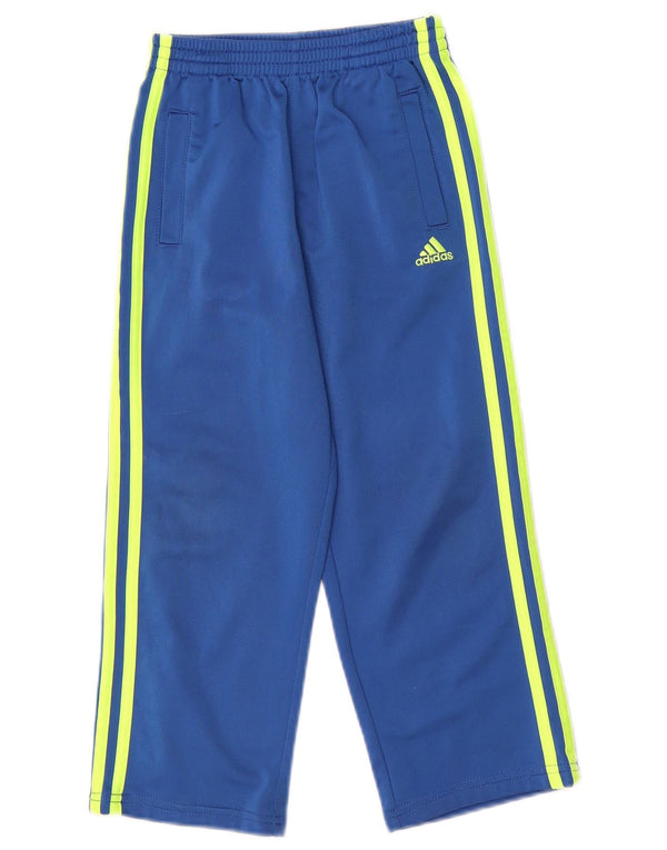 Calças de treino Adidas meninos 4-5 anos azul poliéster