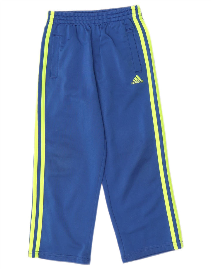 Calças de treino Adidas meninos 4-5 anos azul poliéster
