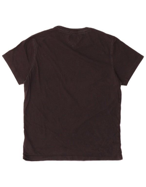 Tommy Hilfiger Camiseta masculina grande de algodão preto