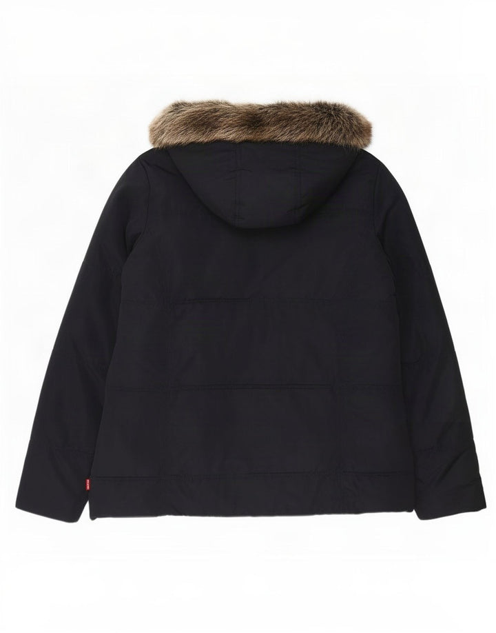 Casaco acolchoado com capuz Levi's para menina 15-16 anos azul marinho poliéster
