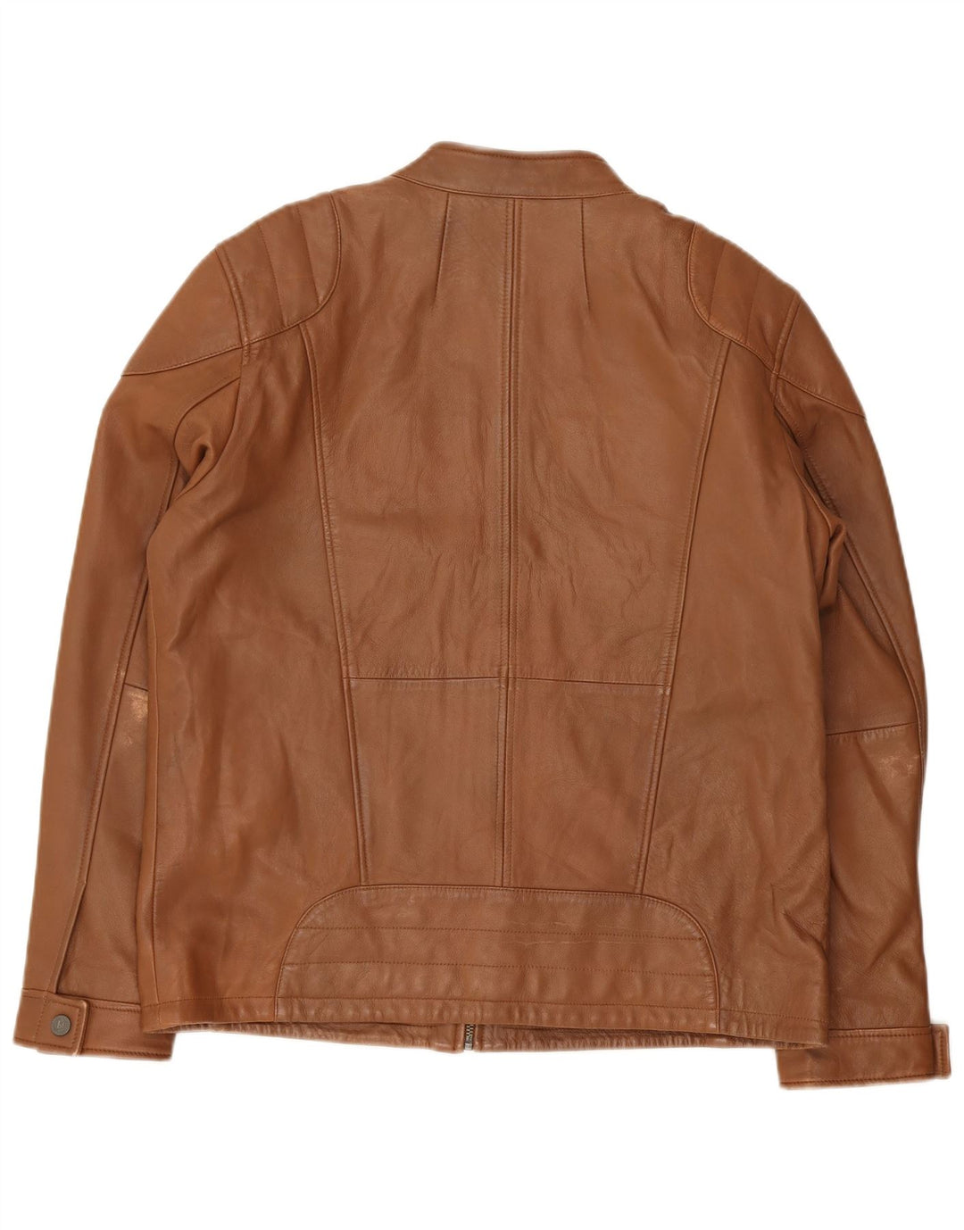 Jaqueta masculina de couro para motociclista Bruno Banani Reino Unido 44 2XL marrom