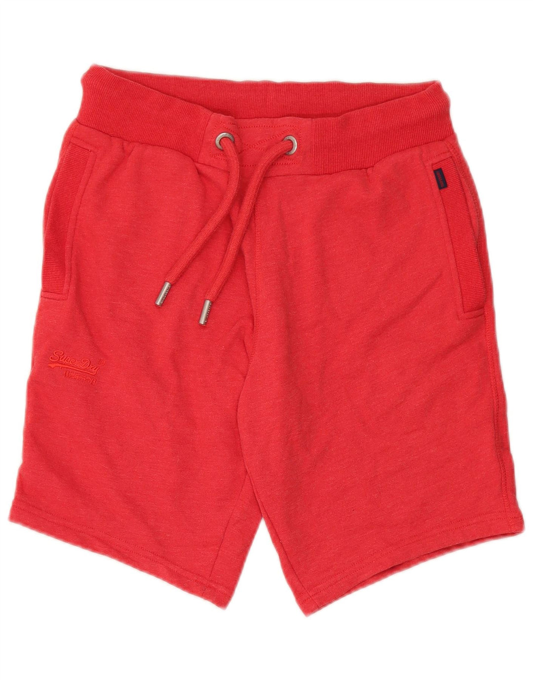 Superdry Mens Sport Shorts Médio Algodão Vermelho