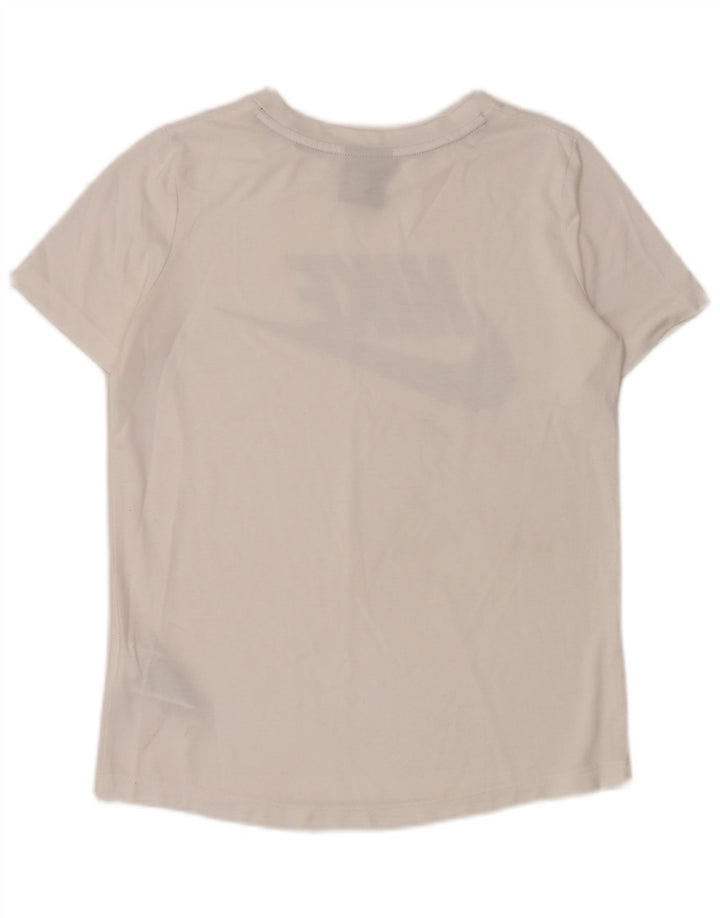 Camiseta Nike masculina gráfica top pequeno poliéster branco