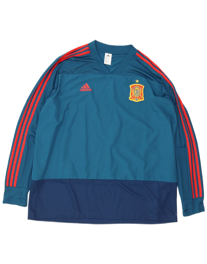 Adidas Mens Top Manga Longa 3XL Azul Colorblock Poliéster