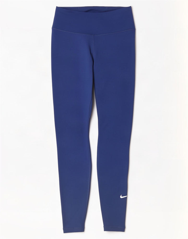 Leggings Nike Feminino UK 8 Pequeno Azul Marinho Poliéster