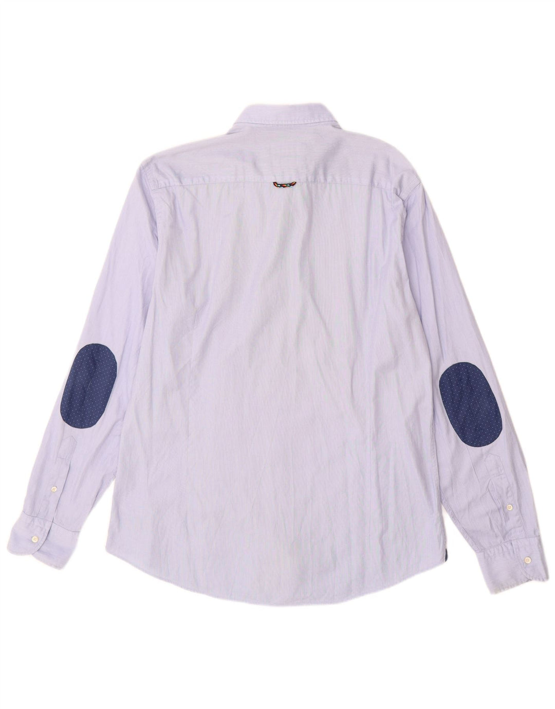 Camisa masculina Massimo Dutti grande algodão azul