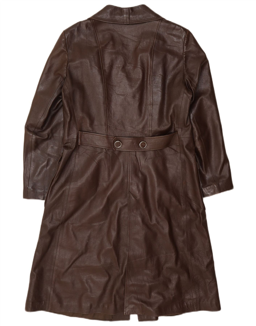 Casaco de couro feminino vintage IT 48 XL Borgonha