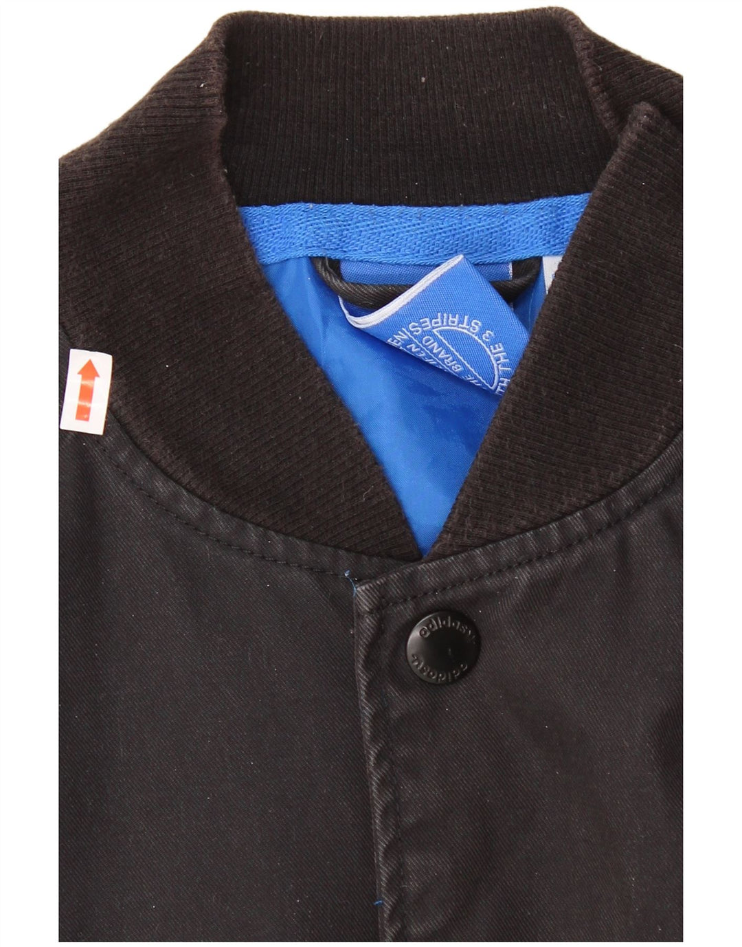 Adidas Mens Graphic Varsity Jacket UK 38 Médio Preto Colourblock Algodão