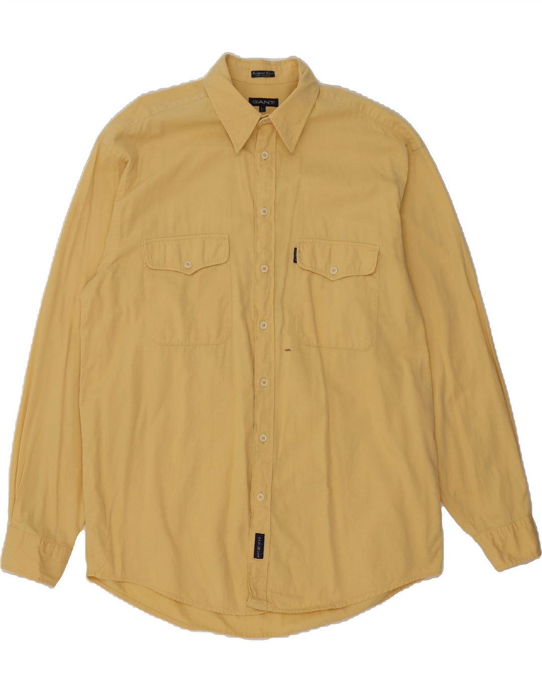 GANT Mens Bedford Shirt Large Yellow Cotton Vintage Gant and Second-Hand Gant from Messina Hembry 
