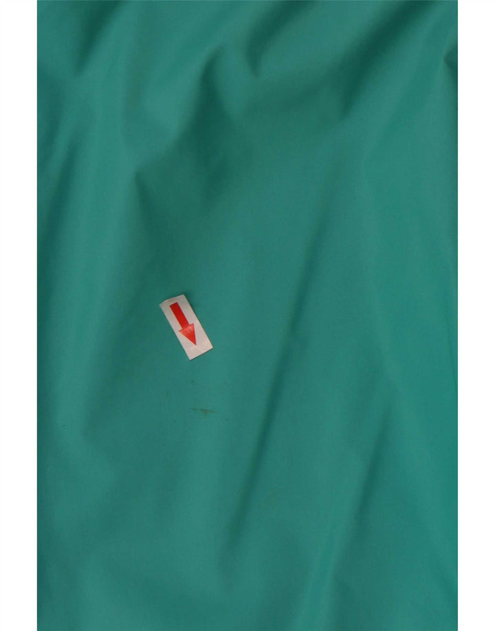 Jaqueta de chuva masculina com capuz K-Way UK 40 grande turquesa Colourblock poliamida