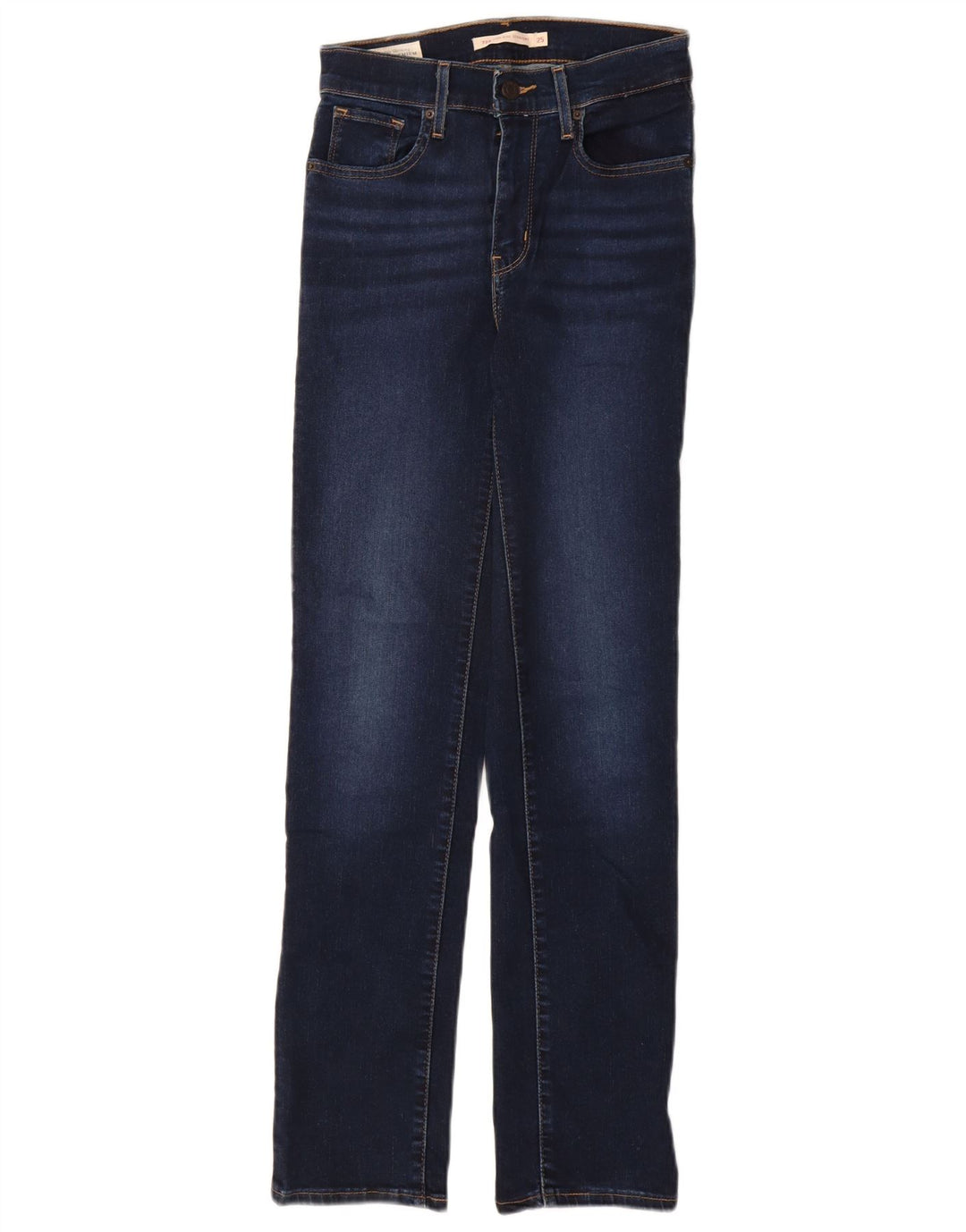 Calça jeans feminina Levi's 724 High Rise Straight W25 L30 azul marinho algodão