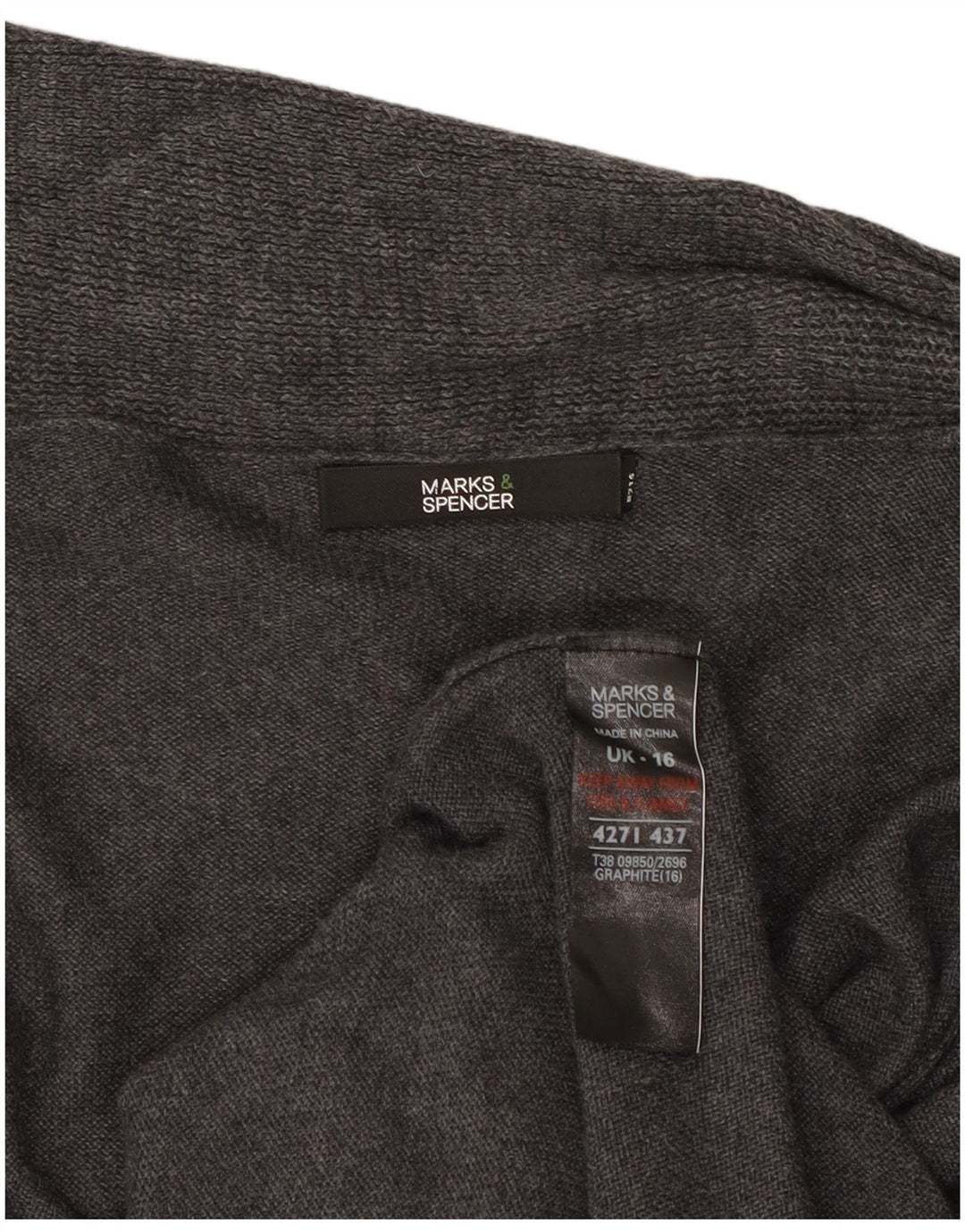 Marks & Spencer Suéter feminino Longline Open Cardigan Reino Unido 16 Grande Cinza