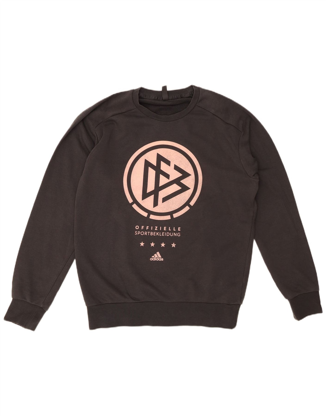 ADIDAS Mens Graphic Sweatshirt Jumper Médio Algodão Cinzento