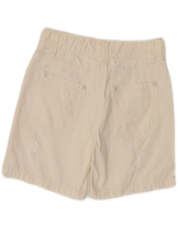 Shorts jeans femininos Pinko 11-12 anos grande W26 algodão branco