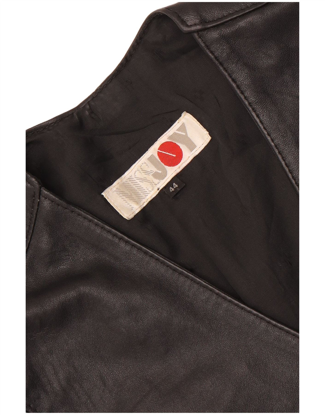 Colete de couro feminino Joy IT 44 médio preto