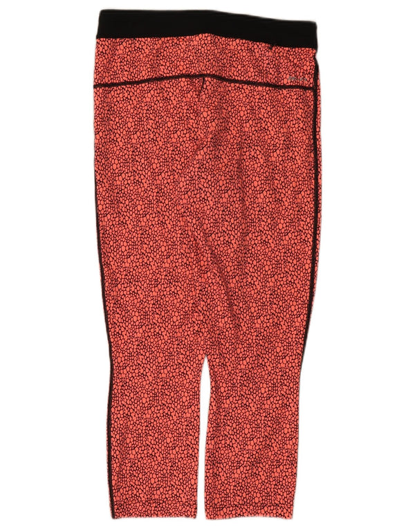 Leggings Nike Dri Fit Crop Femininas UK 10 Pequenas Vermelhas Animal Print Poliéster