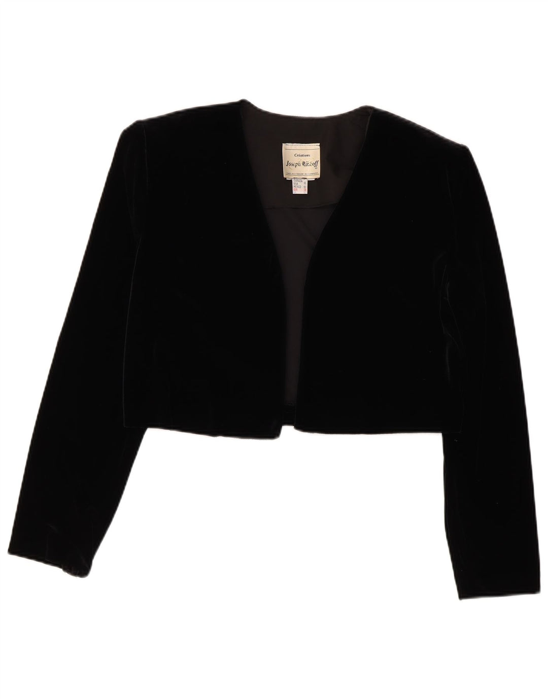 Jaqueta Bolero Feminina de Veludo Joseph Ribkoff Reino Unido 12 Médio Preto
