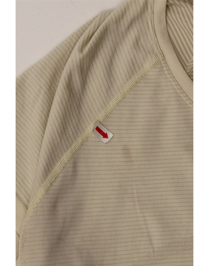Camiseta feminina Lululemon UK 16 grande bege