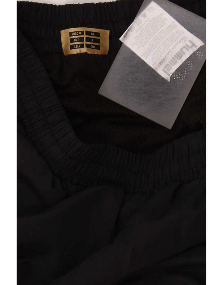 Calça de treino masculina HUMMEL grande poliéster preto