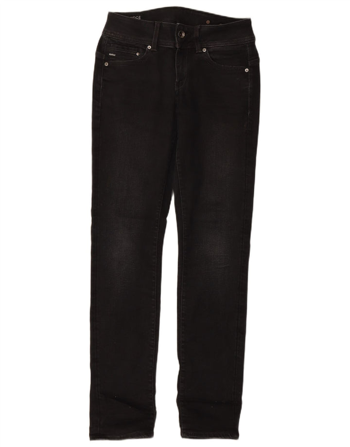 Jeans retos femininos G-STAR W29 L32 algodão cinza