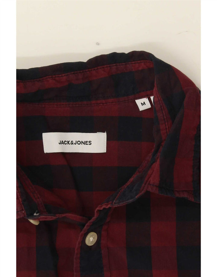 Camisa masculina Jack & Jones média Borgonha Gingham