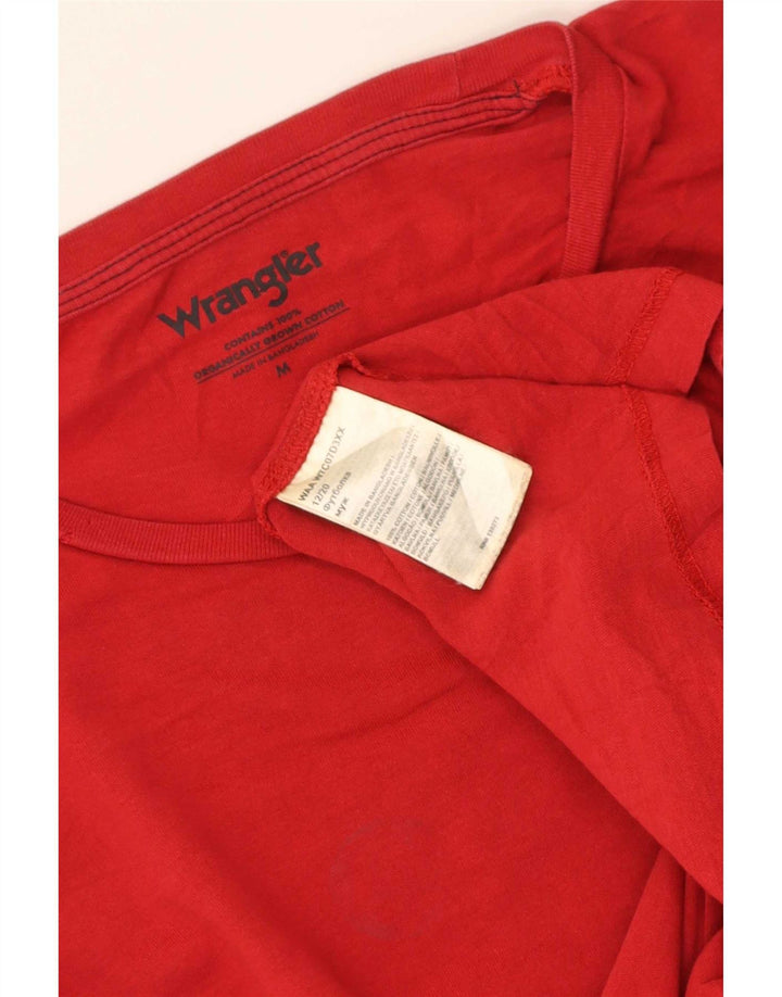Camiseta masculina Wrangler Top médio algodão vermelho