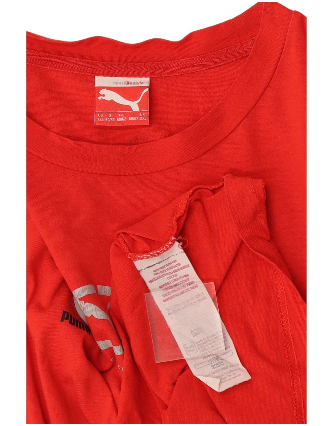 Camiseta masculina gráfica Puma Top 2XL laranja