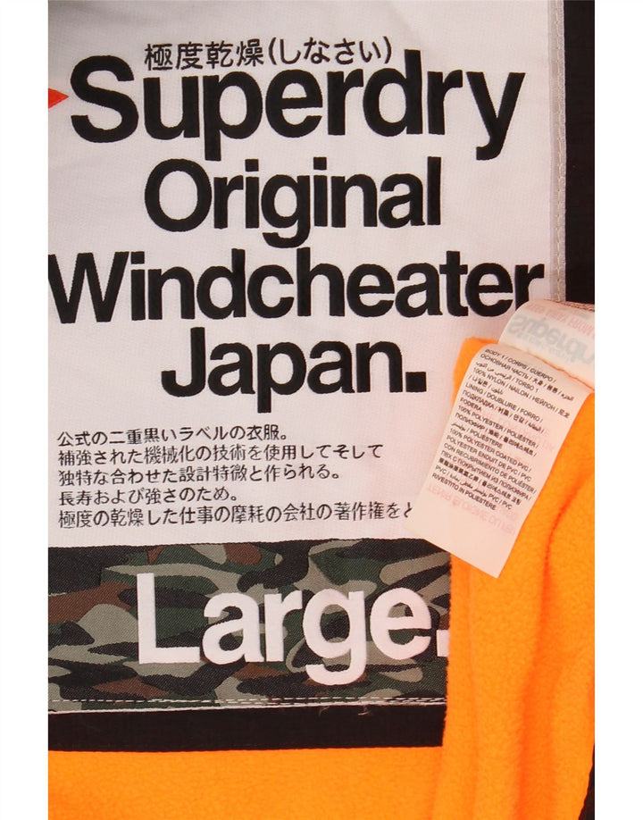 Jaqueta corta-vento feminina Superdry The Windcheater UK 16 grande preta