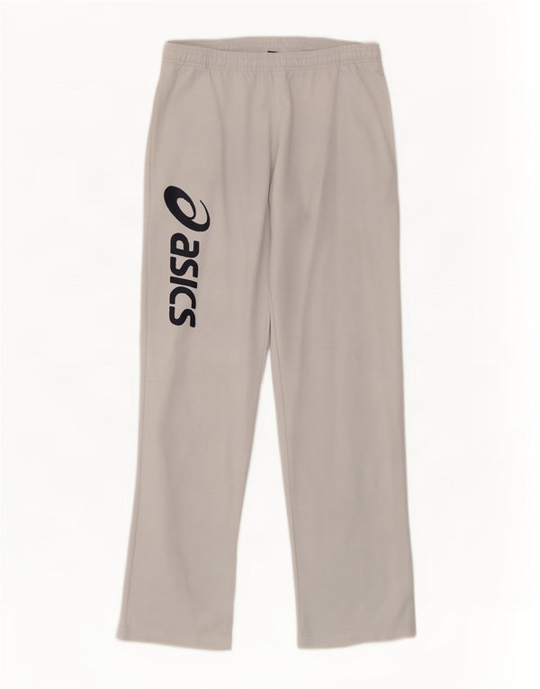 Calça de treino masculina Asics Graphic cinza médio poliéster