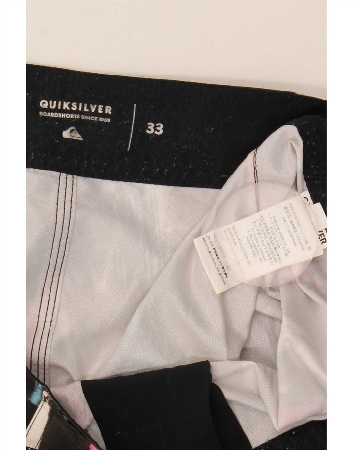 Shorts de natação masculino Quiksilver cinza médio tie-dye poliéster
