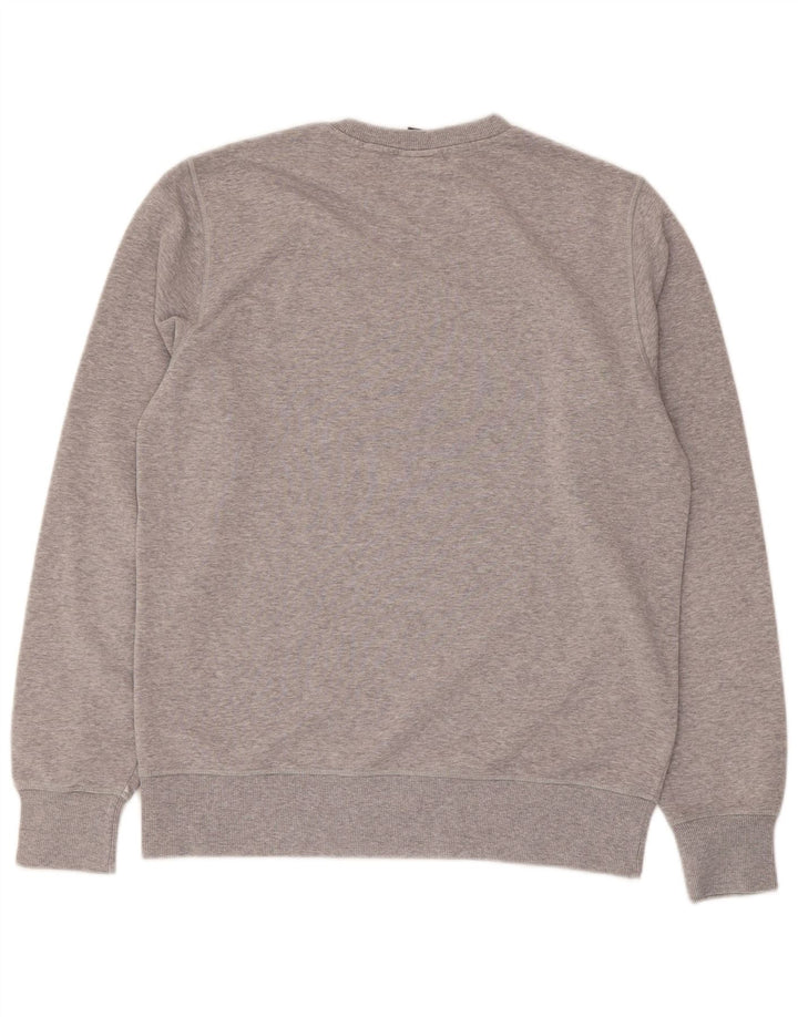 Suéter gráfico masculino New Balance cinza médio