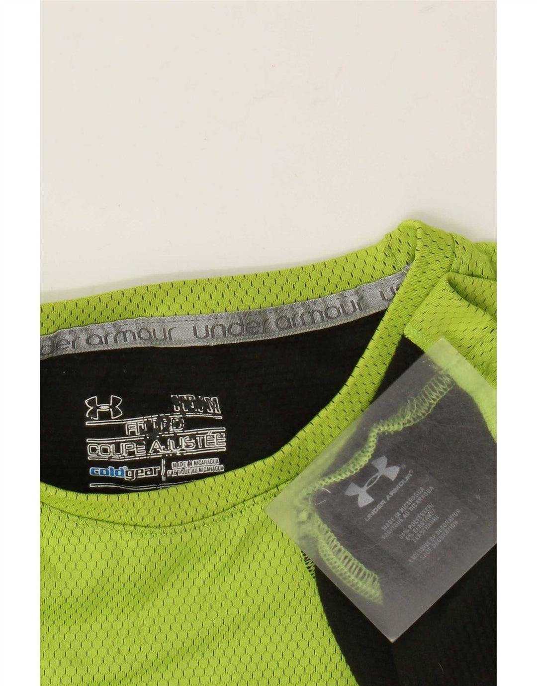 Under Armour Feminino Cold Gear Top Manga Longa Reino Unido 12 Poliéster Verde Médio