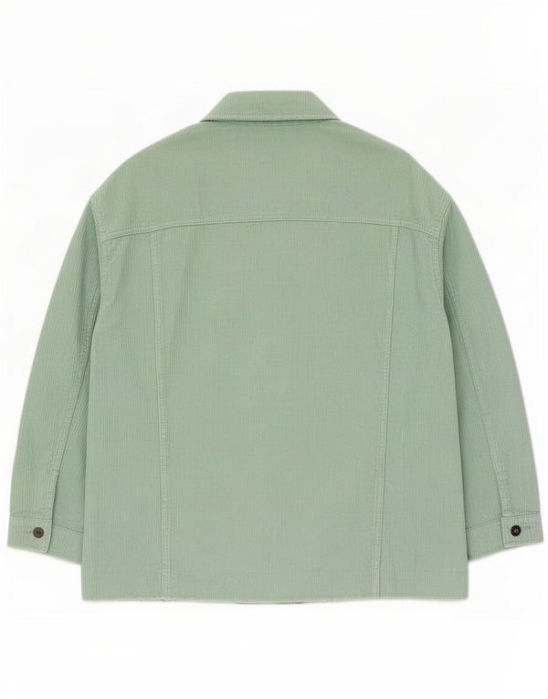 Jaqueta feminina de veludo Zara Oversized UK 20 2XL verde